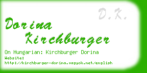 dorina kirchburger business card